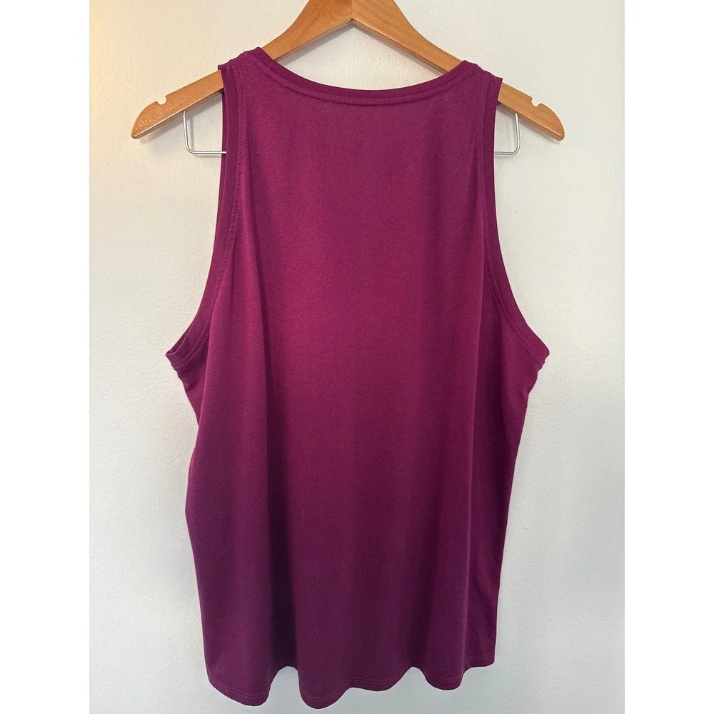 Nike Dri-FIT Women's Training Tank Size XL Maroon Muscle Tank Sweat Wicking - Picture 3 of 5